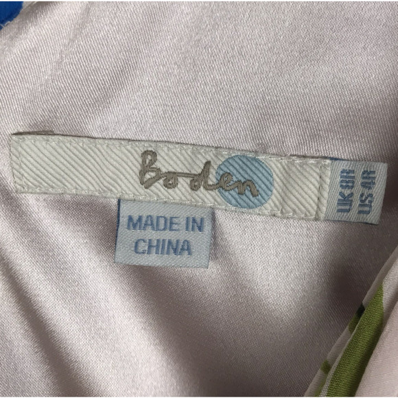 Boden Serena Fit & Flare Dress Flowy Pink Blue Floral V-Neck Lined Sz US 4 UK 8 - Picture 13 of 15